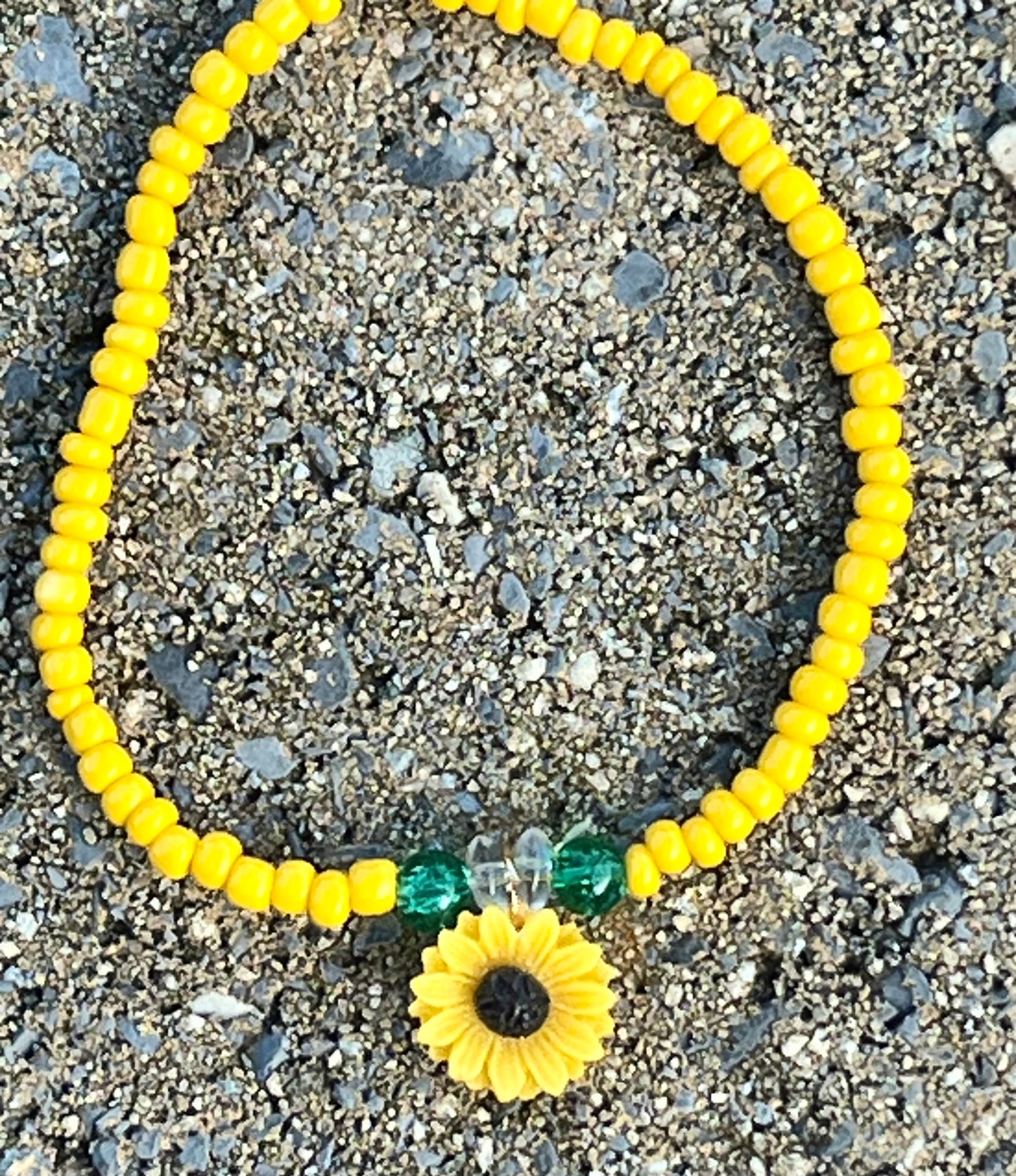 Handmade Sunflower Anklet/Bracelet - Small