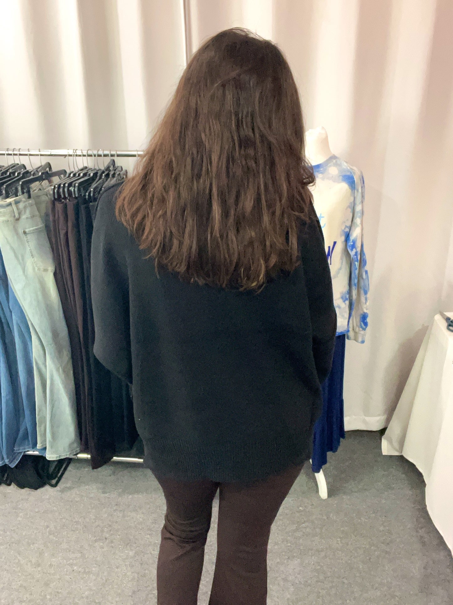 Zenana Oversize Black Sweater