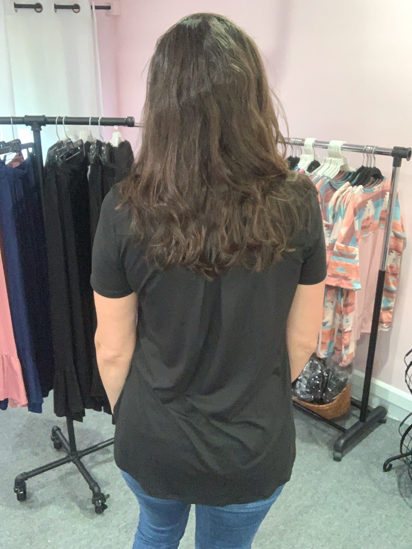 Solid Side Slit High Low Tunic