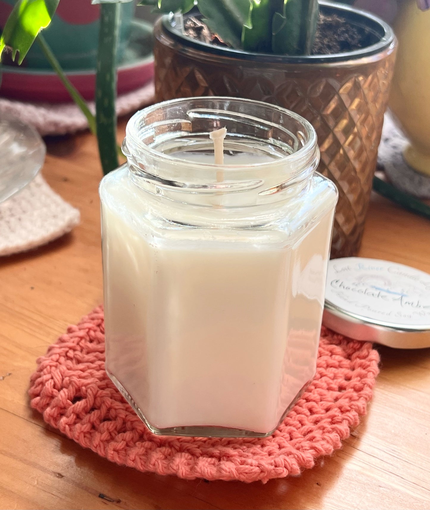 Chocolate Amber Scented Soy Candle