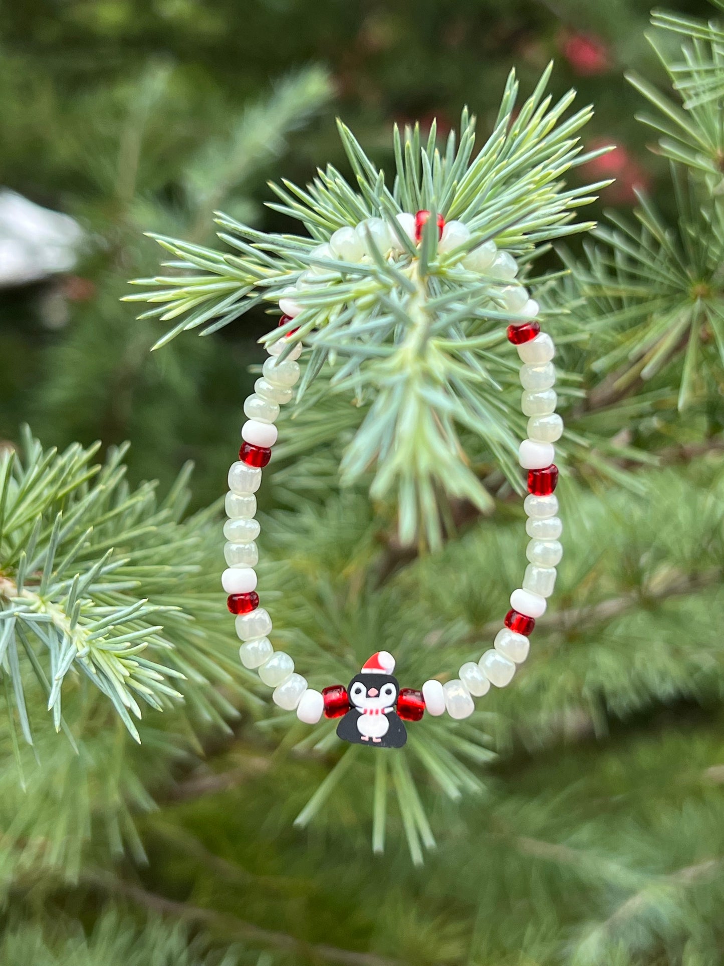 Handmade Christmas Penguin Anklet/Bracelet