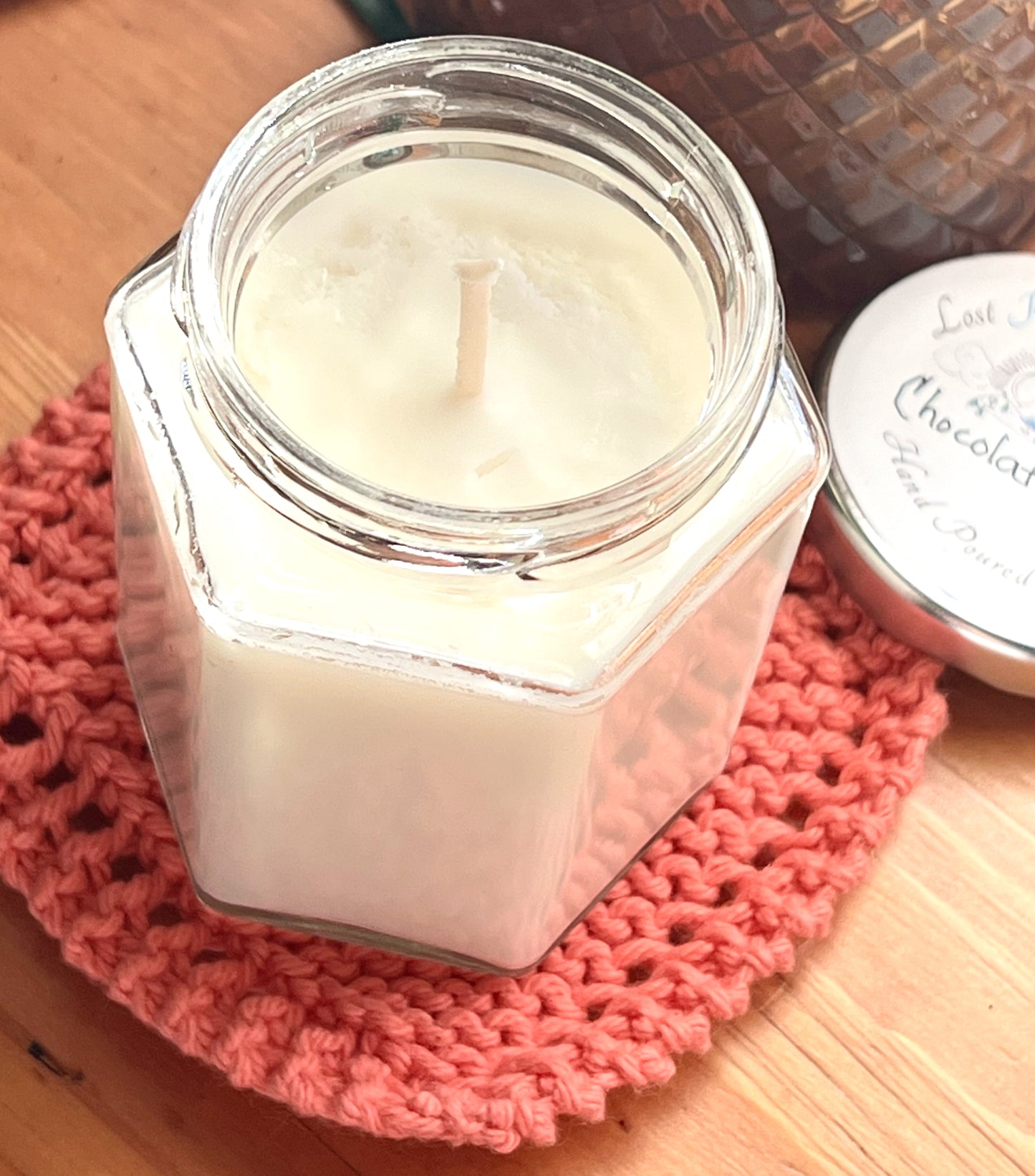 Chocolate Amber Scented Soy Candle