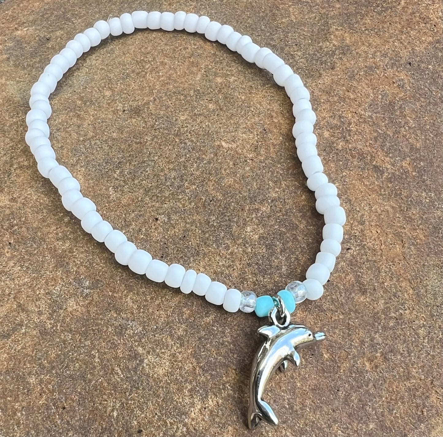 Handmade Dolphin Sea Lovers Anklet - Medium