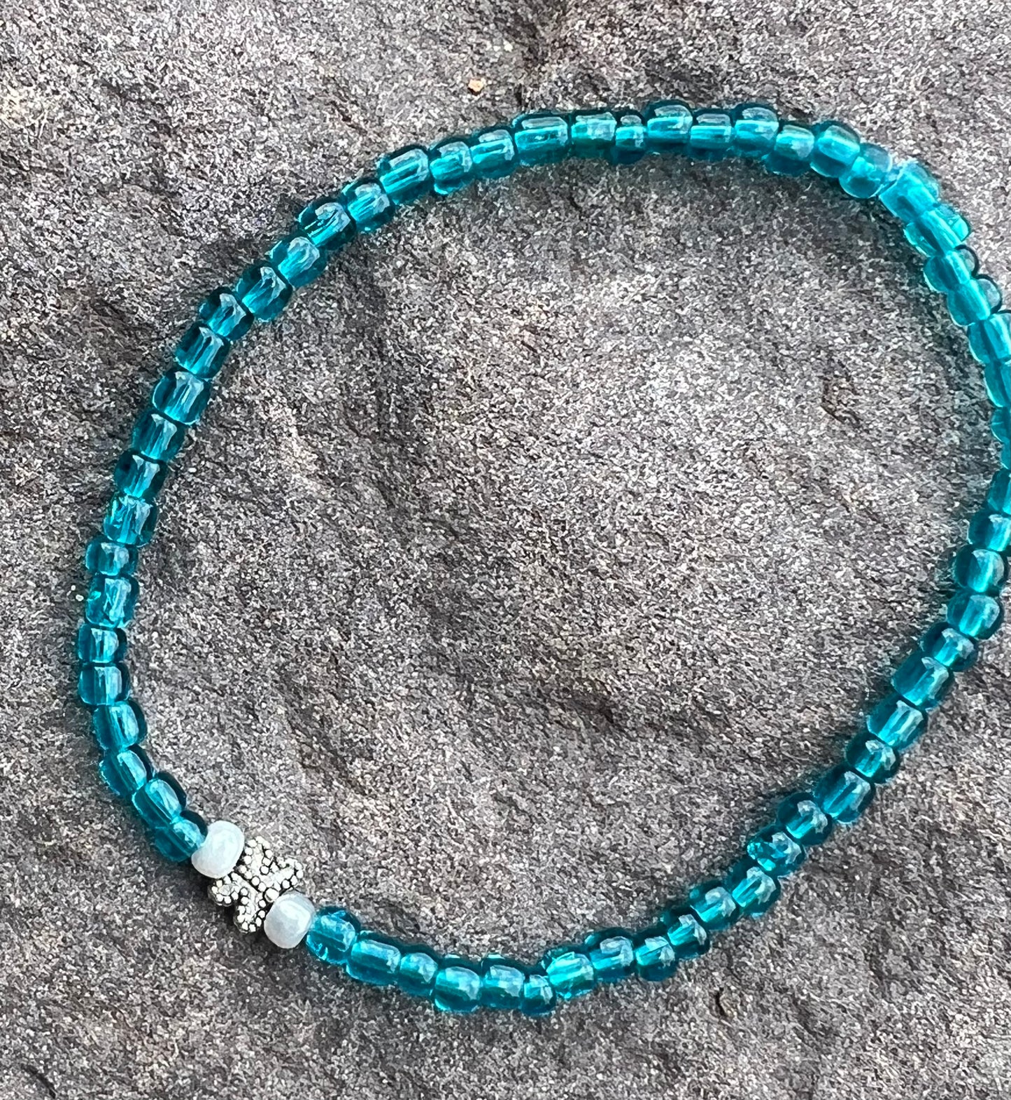 Handmade Teal Butterfly Anklet/Bracelet