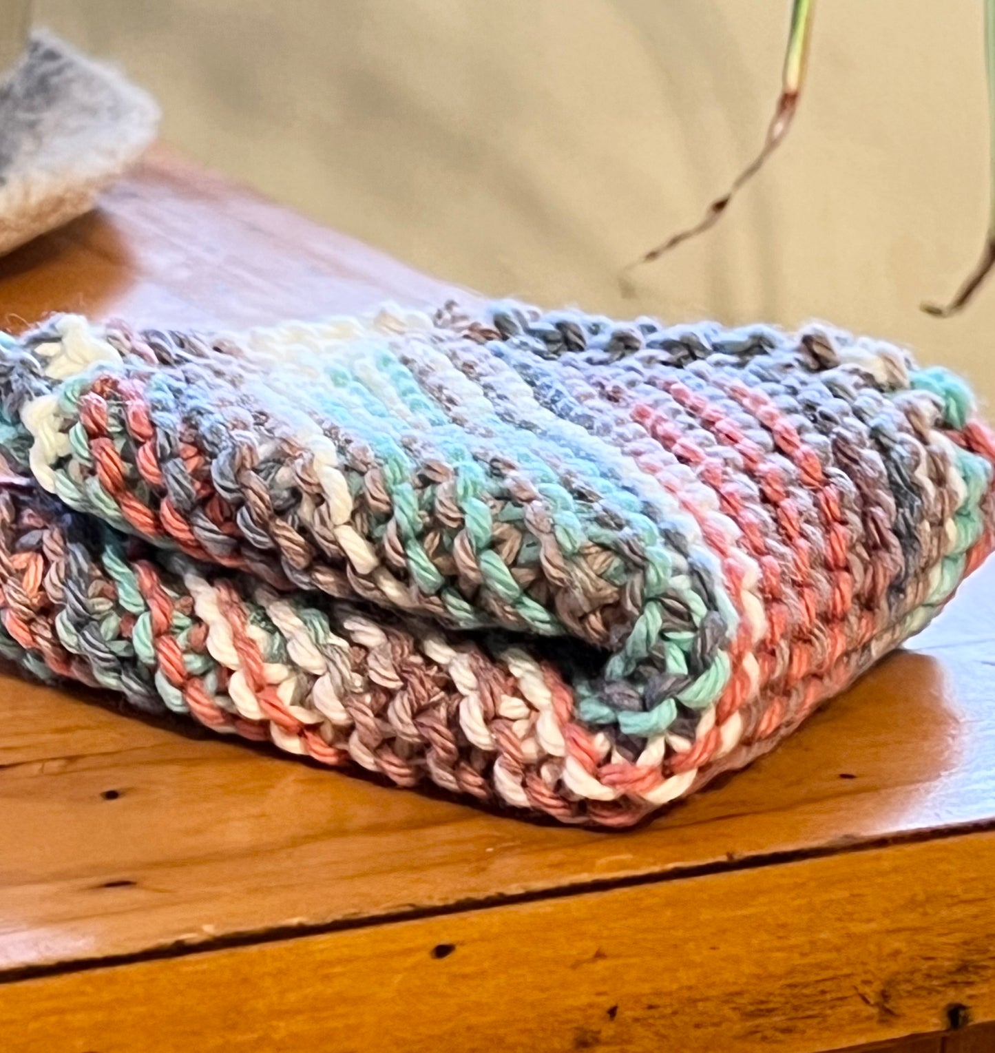 Southwest Gems 100% Cotton Hand Knit Dish Cloth Set of 2