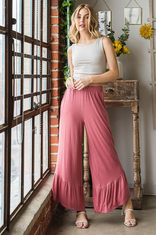 Rose Ruffle Pants w/ Pockets