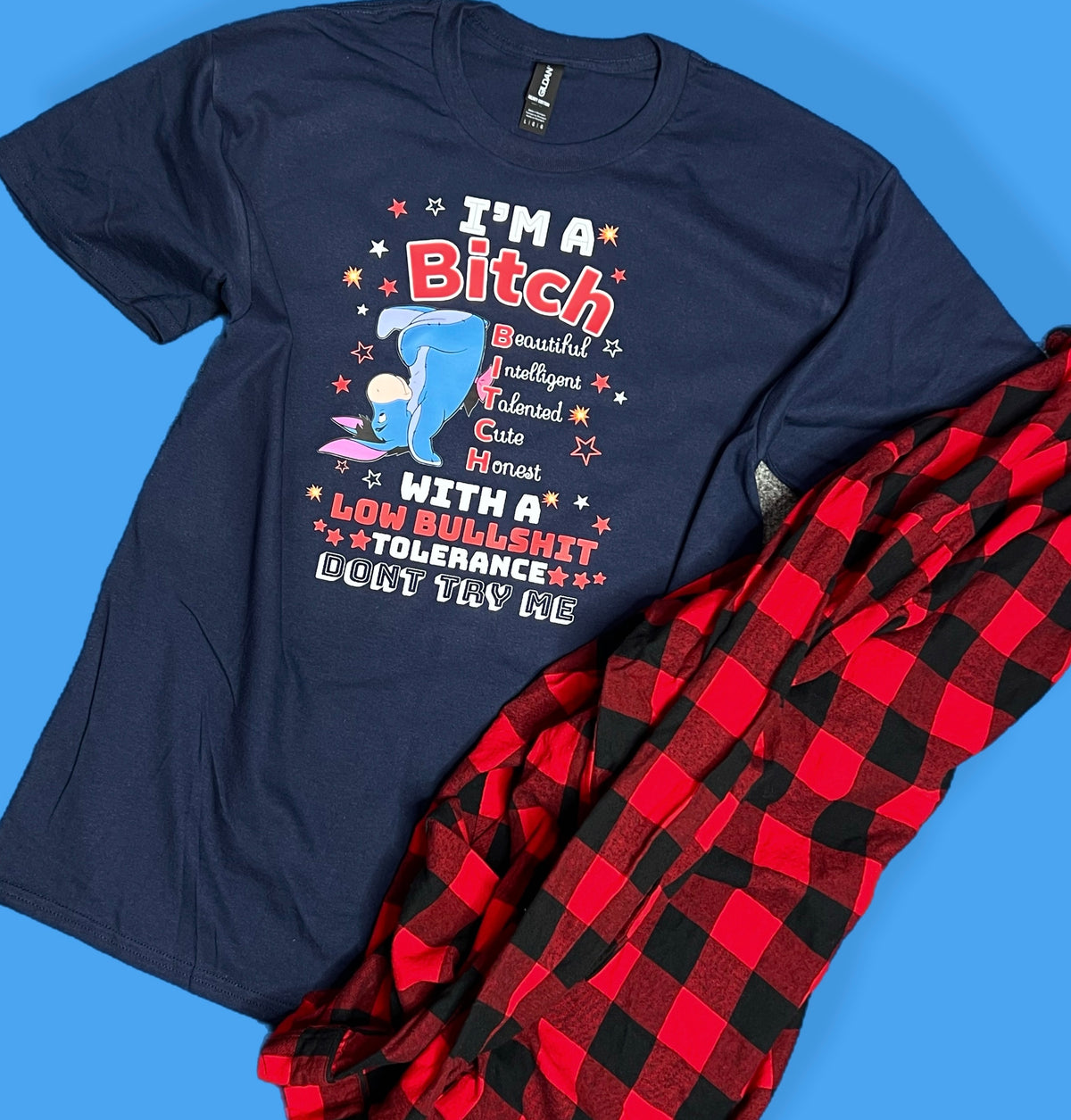 Eeyore B.I.T.C.H. Navy T-Shirt - Large
