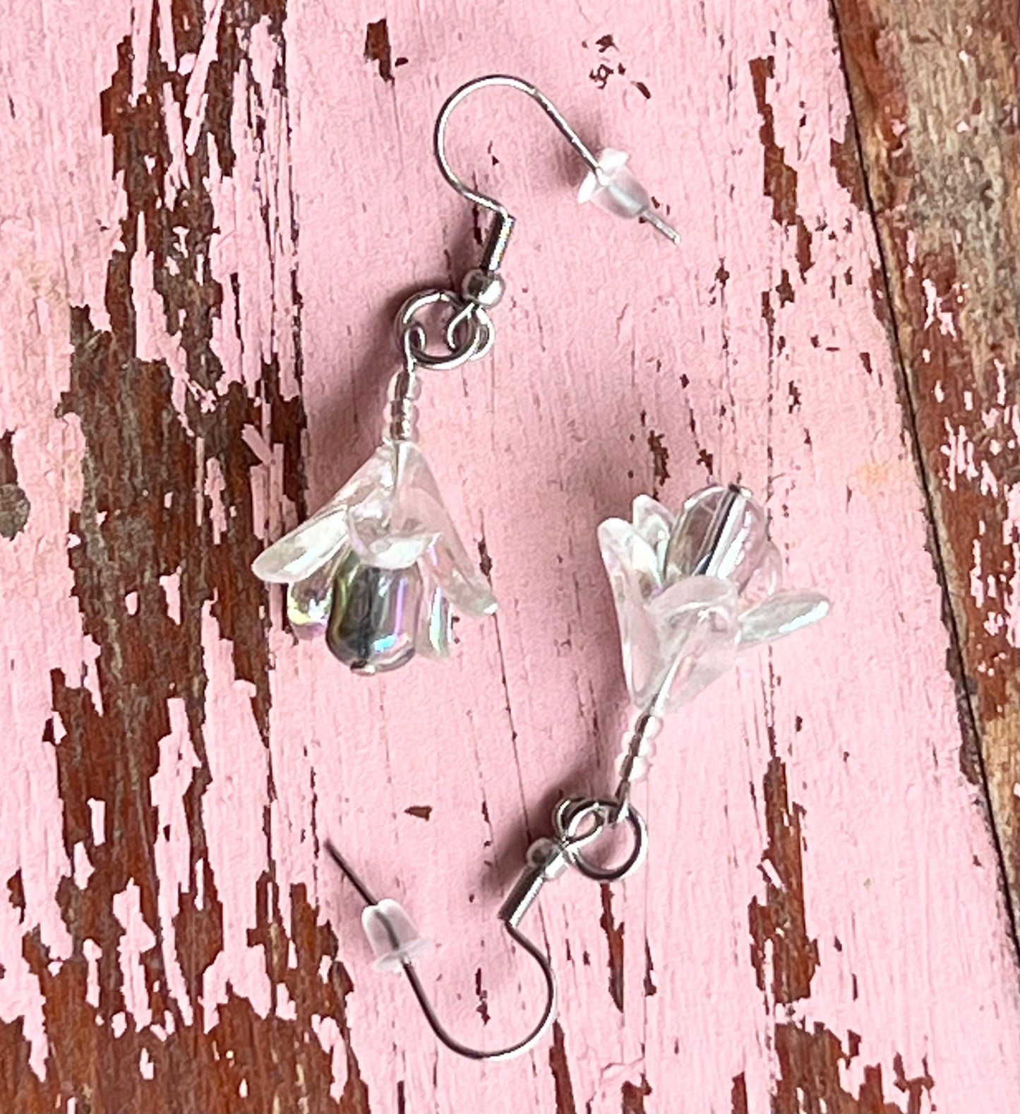 Handmade Dangling Bell Flower Earrings