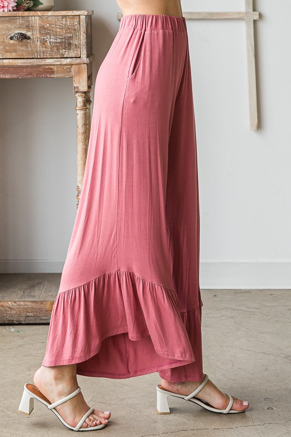 Rose Ruffle Pants w/ Pockets