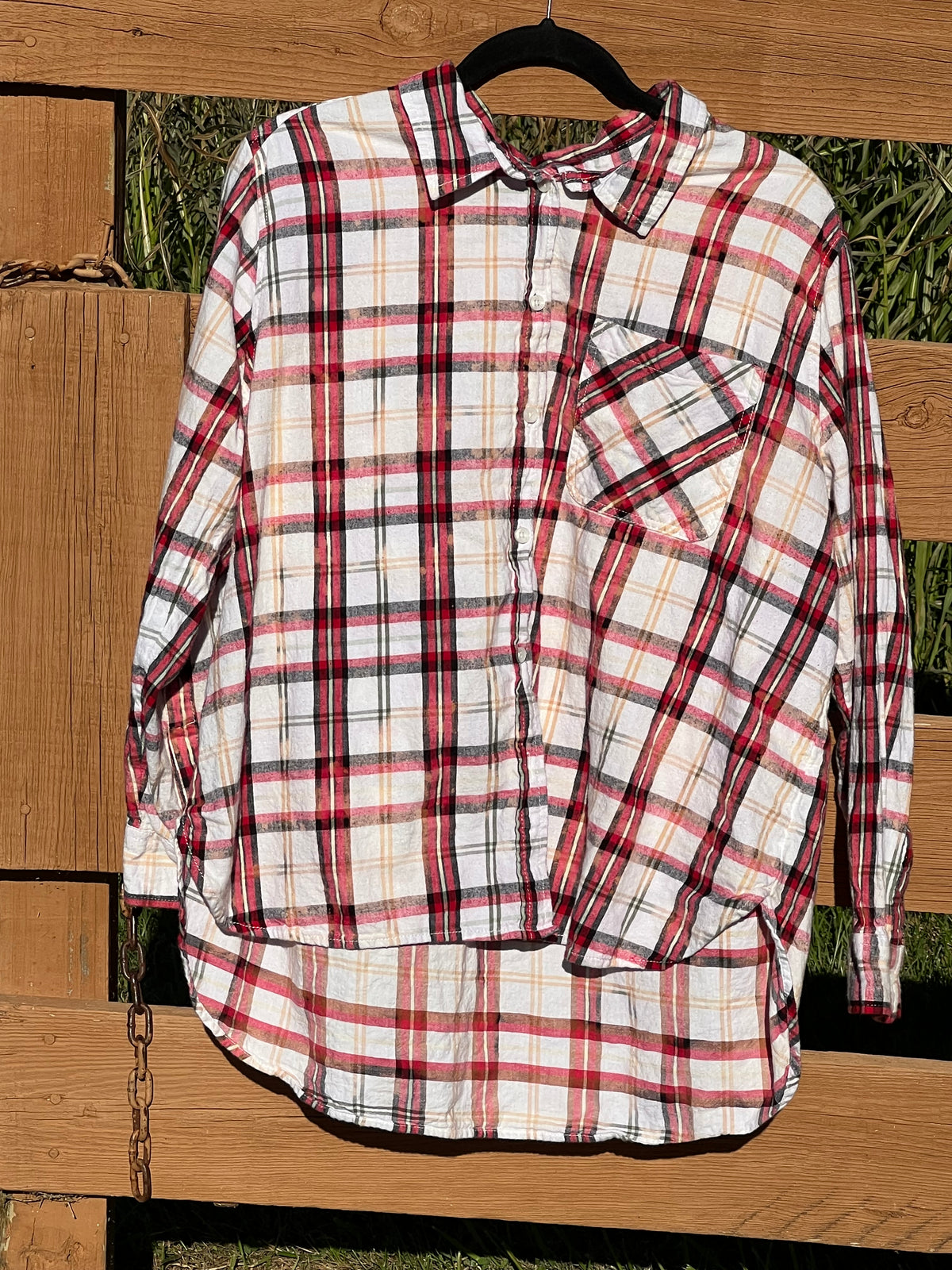 Whimsical Evergreen Trees Upcycled Flannel - Women’s 2XL
