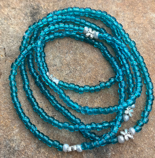 Handmade Teal Butterfly Anklet/Bracelet
