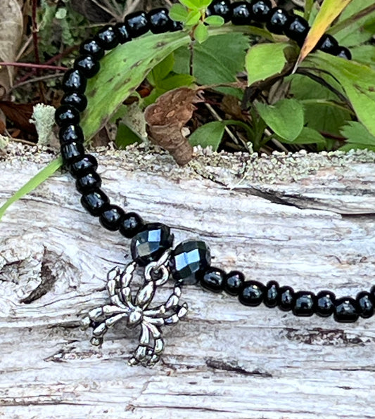 Handmade Spider Anklet - Medium - Cute for Halloween