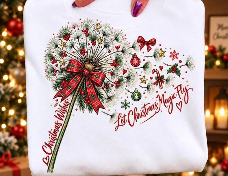 Christmas Dandelion Wish Sweatshirt