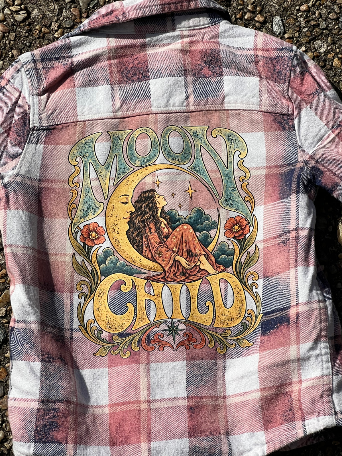 Moon Child Upcycled Flannel - Child’s 4T