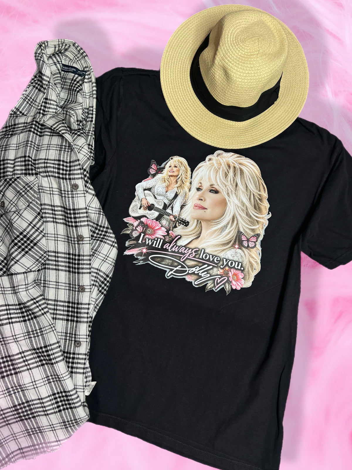 Dolly Parton Handmade “I Will Always Love You” Made to Order T-Shirt