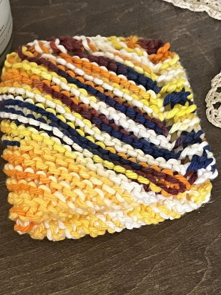 Sunrise to Sunset 100% Cotton Hand Knit Dish Cloth