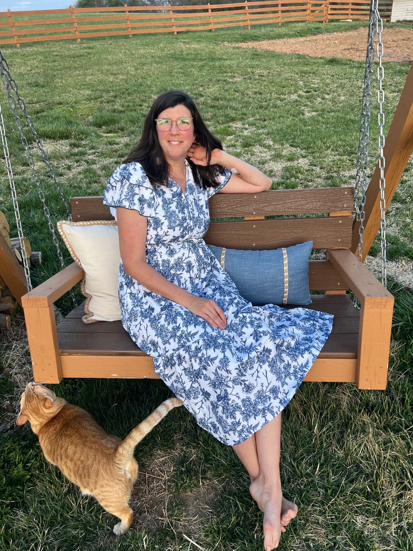 Haptics Blue Floral Maxi Dress