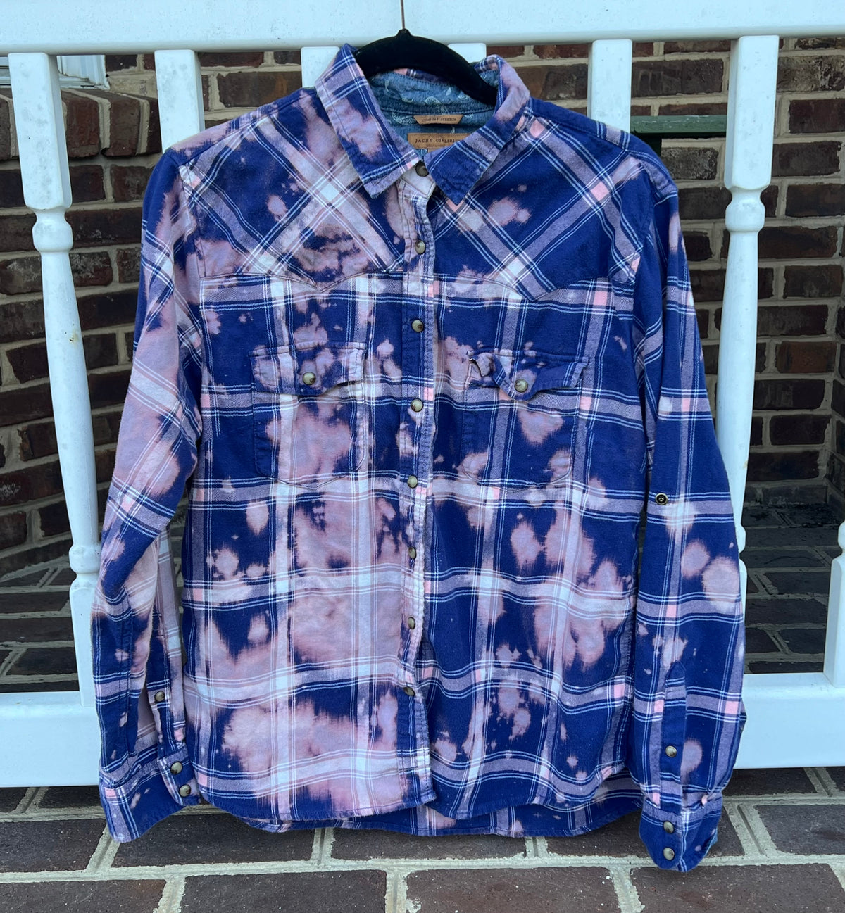 Raccoon Relaxing Sunset Wildflowers Upcycled Flannel - Women’s Medium