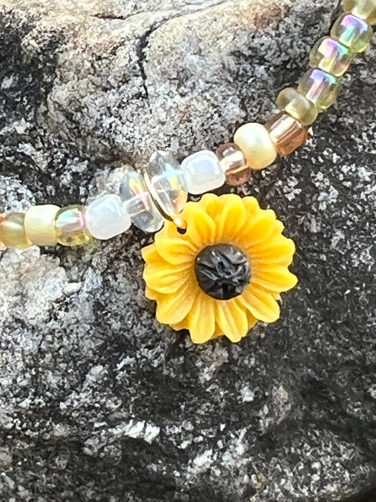 Handmade Sunflower Anklet/Bracelet - Medium