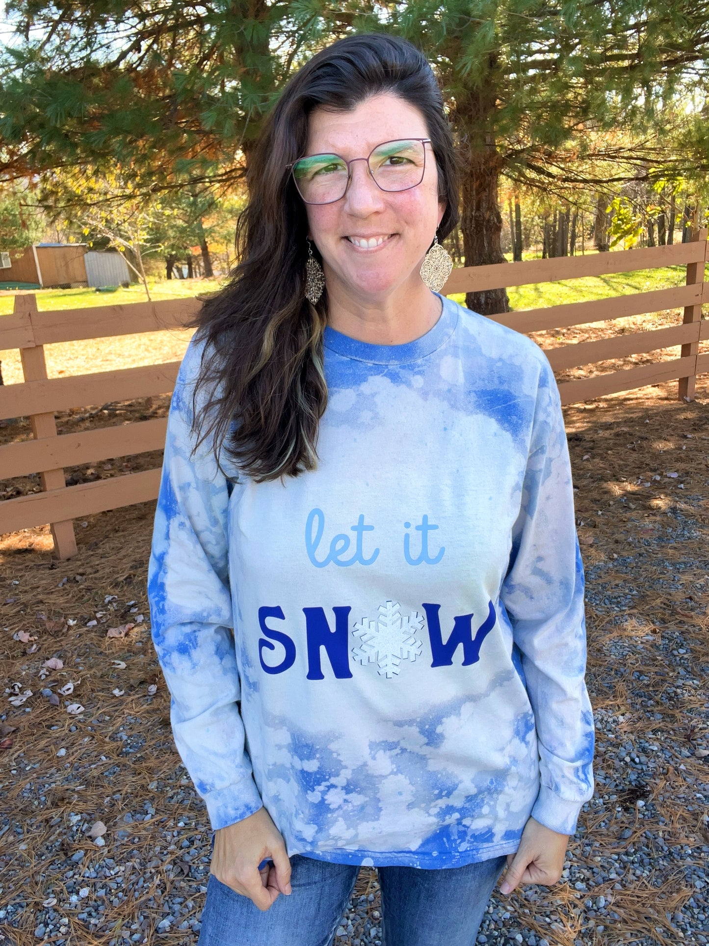 Let It Snow - Custom Made Long Sleeve T-Shirt