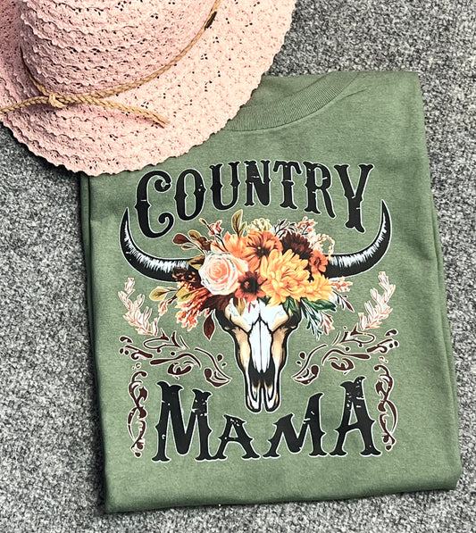 Country Mama DTF T-Shirt - 100% Cotton
