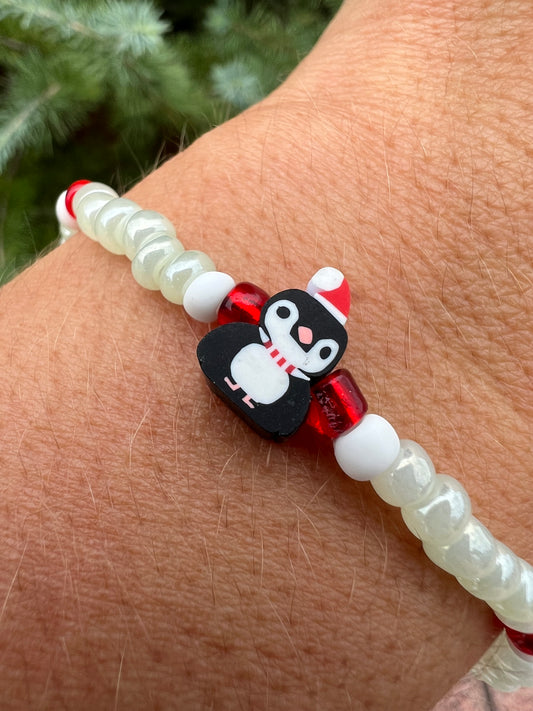 Handmade Christmas Penguin Anklet/Bracelet