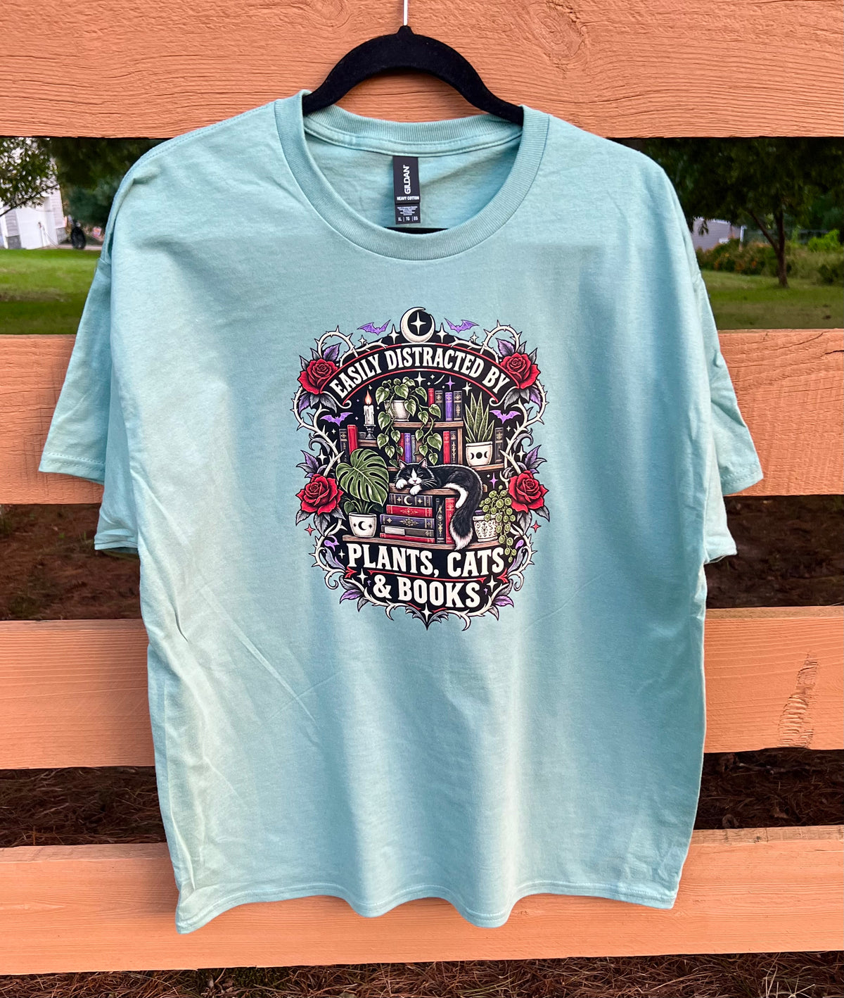 Plants, Cats, & Books T-Shirt