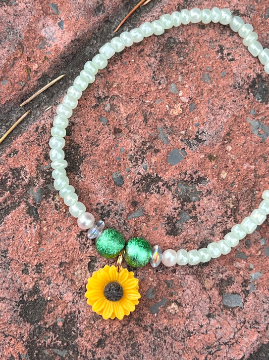 Handmade Sunflower Anklet/Bracelet - Small