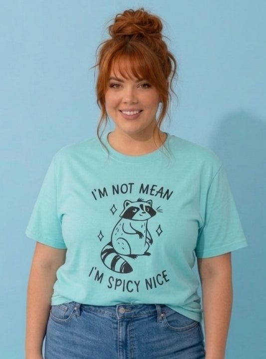 I’m Not Mean, I’m Spicy Nice Handmade Cotton T-Shirt