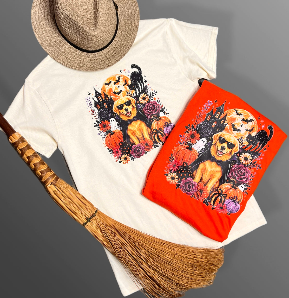 Fun Halloween Golden Retriever Tees