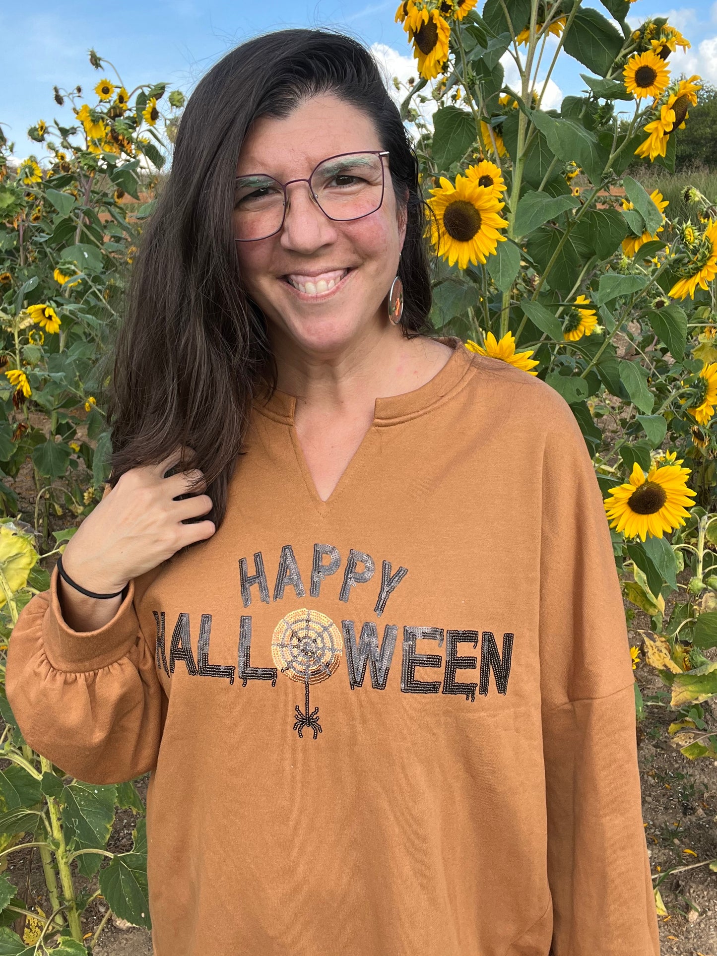 Sequins Halloween Sweatshirt