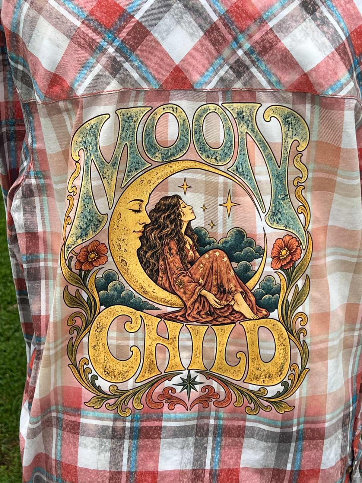 Moon Child Upcycled Flannel - Women’s Large