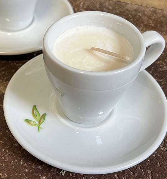 White Tea & Bergamot Tea Cup Soy Candle GREAT GIFT