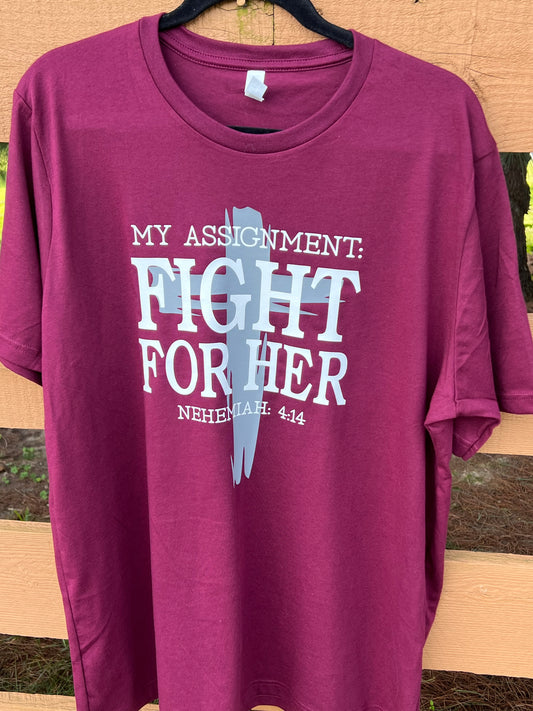 Fight for Her Handmade T-Shirt - XL