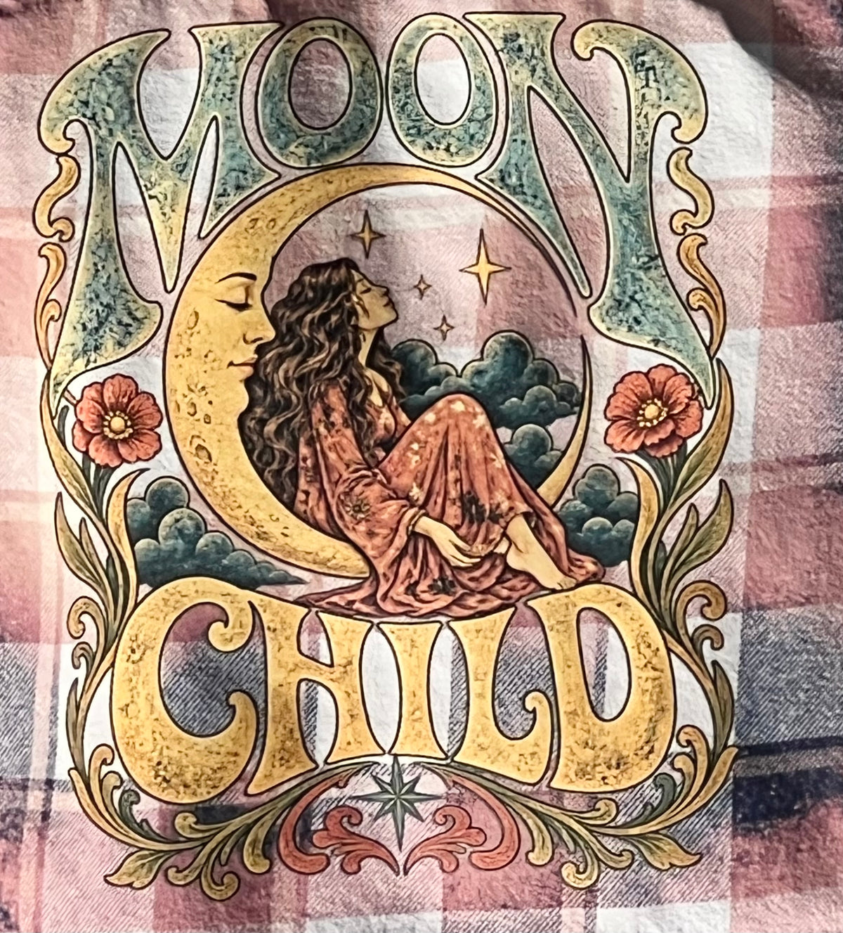 Moon Child Upcycled Flannel - Child’s 4T