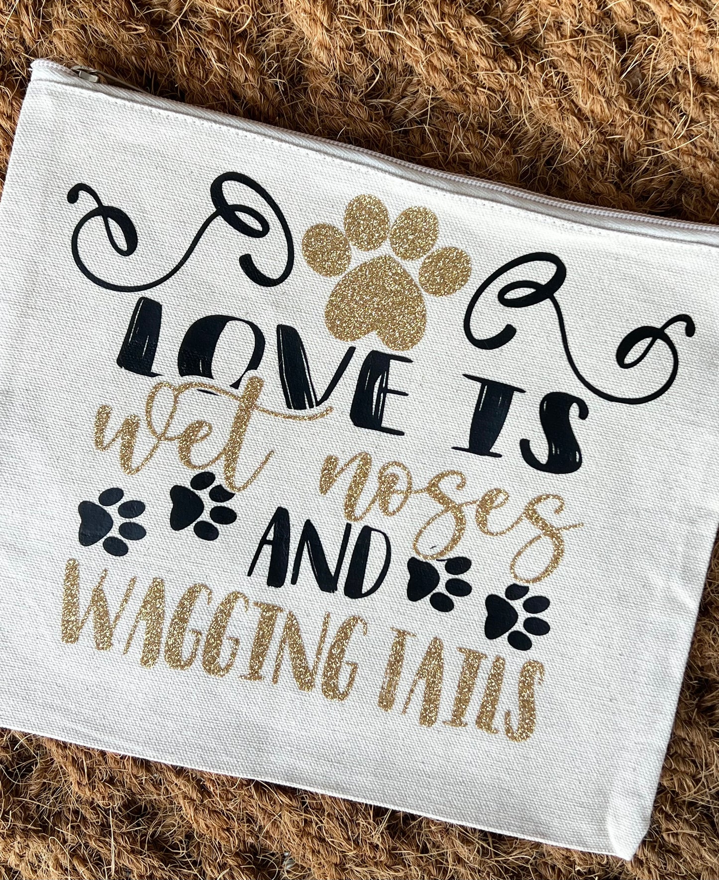 Large Dog Lovers Canvas Tote - Handmade