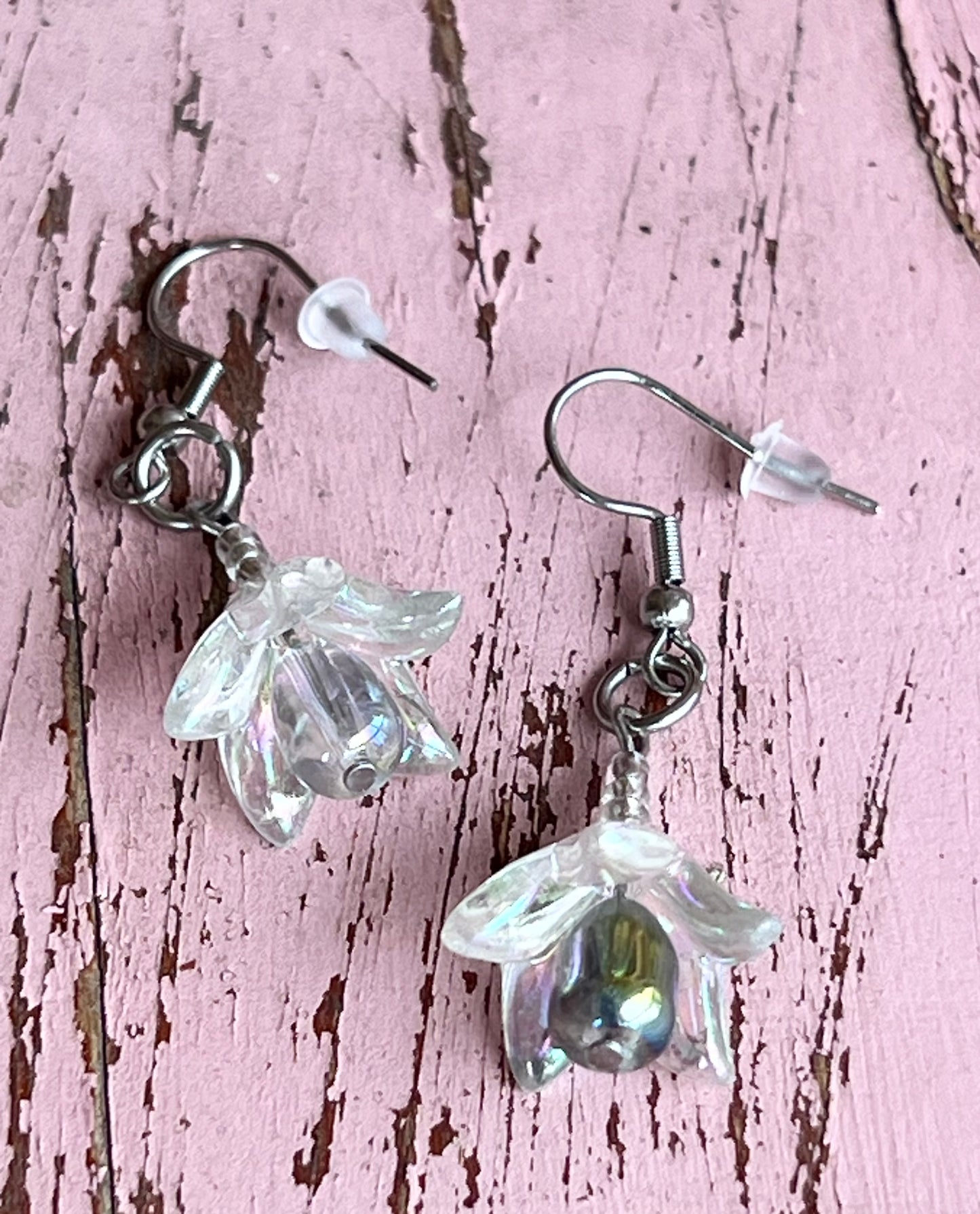 Handmade Dangling Bell Flower Earrings