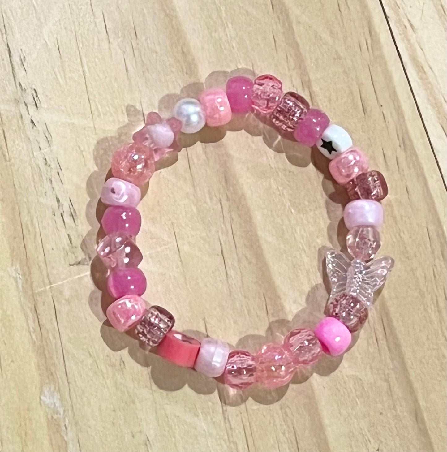 Kenzie Kandi Bracelet Pink Butterfly