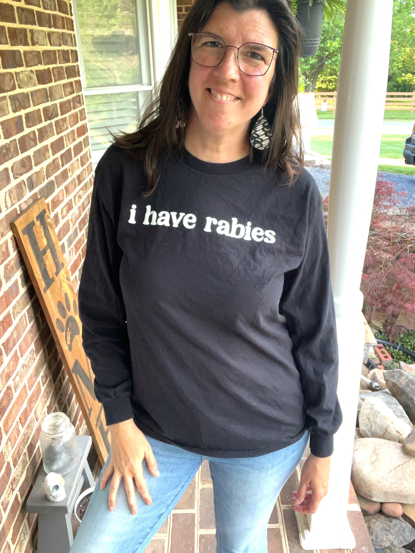 i have rabies t-shirt - black