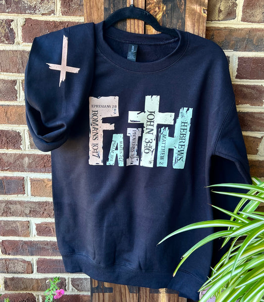 Faith Handmade Black Sweatshirt