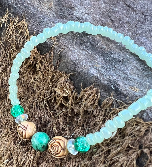 Handmade Rosette Anklet - Small