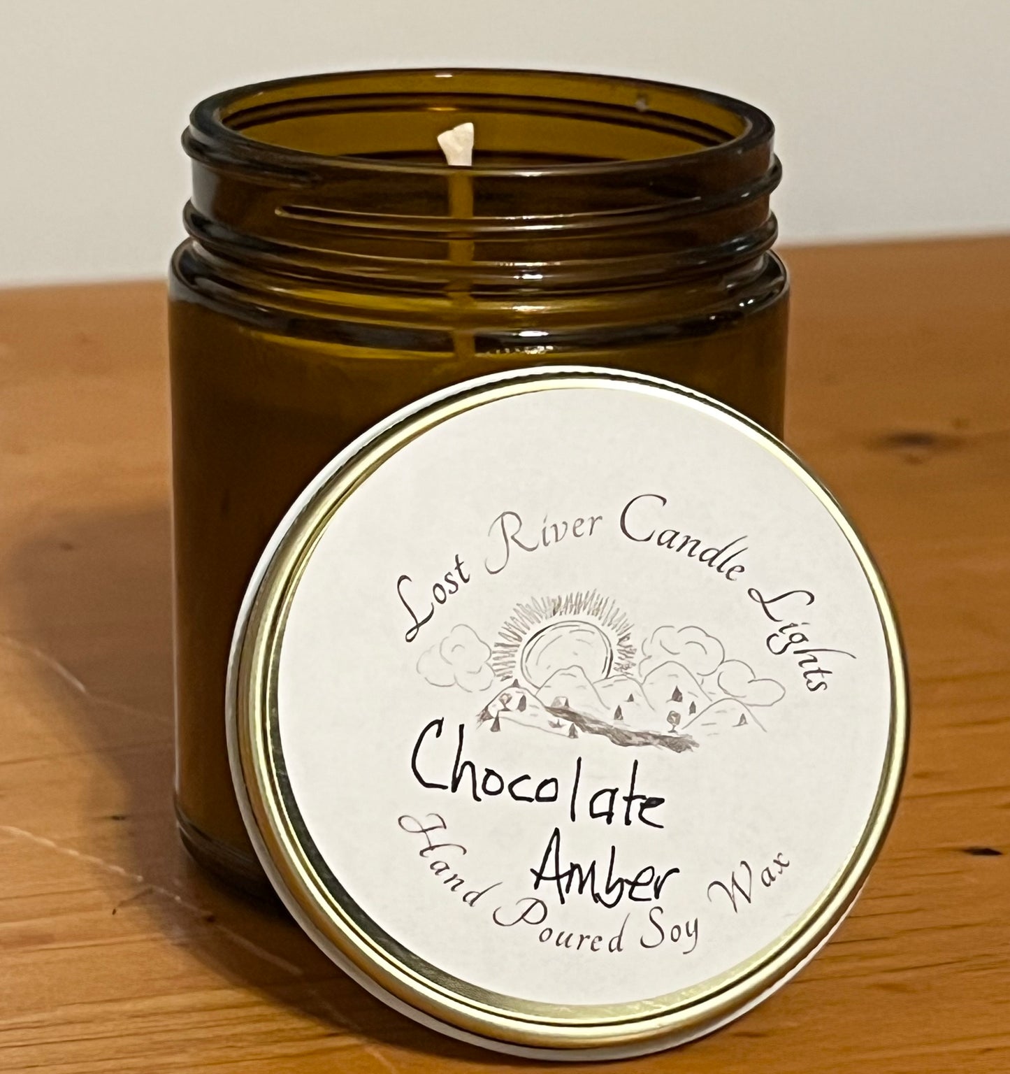 Chocolate Amber Scented Soy Candle