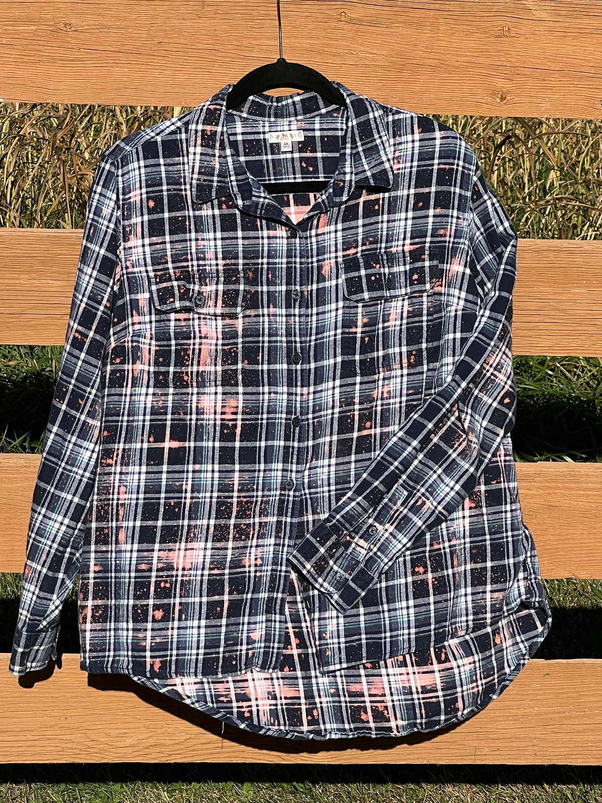 Whimsical Owls & Pine Cones Upcycled Flannel - Women’s 2XL