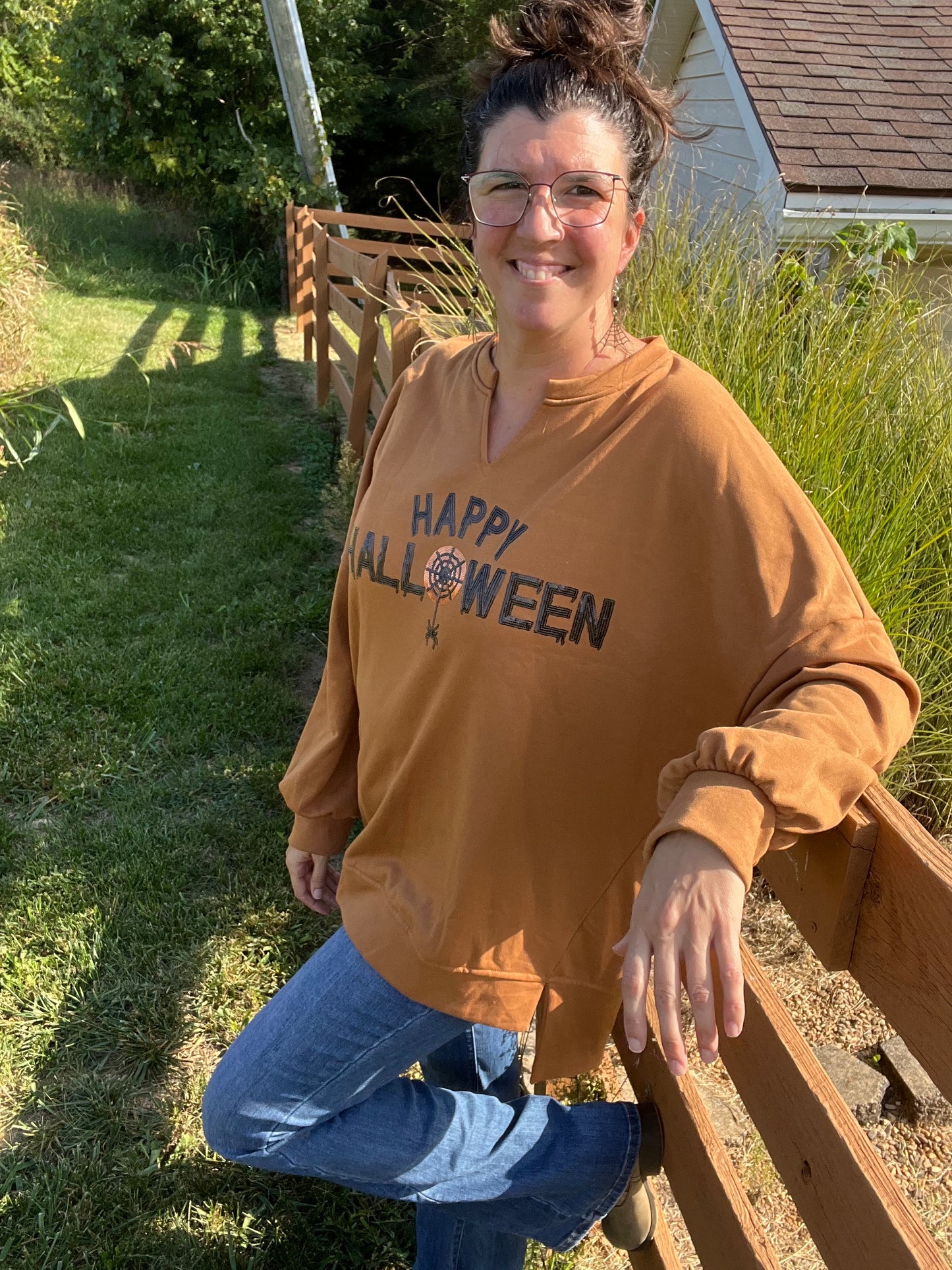 Sequins Halloween Sweatshirt