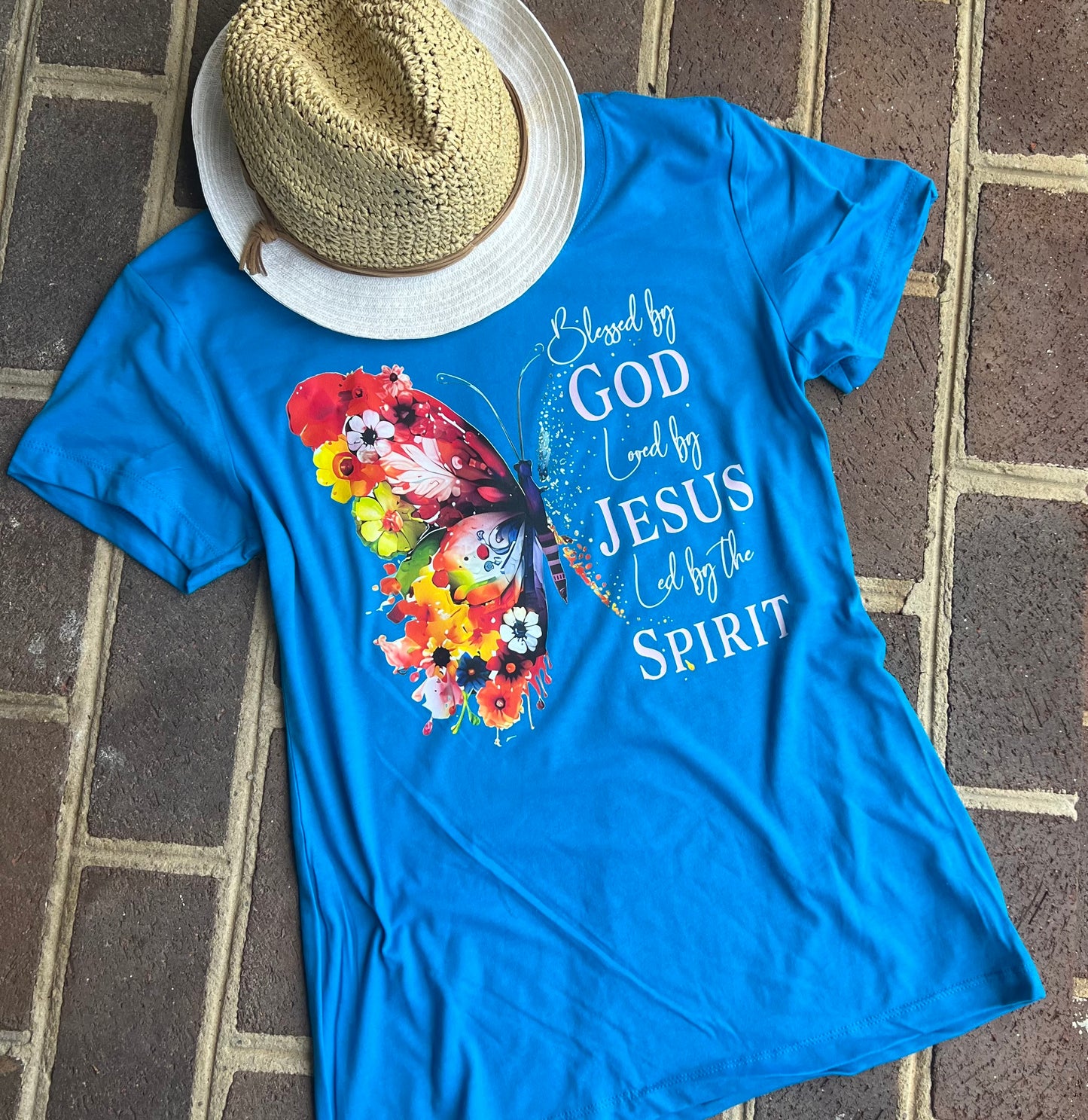Butterfly Round Neck Tee - M