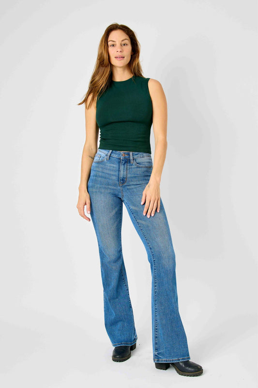 In Stock - Judy Blue Flared Denim Jeans