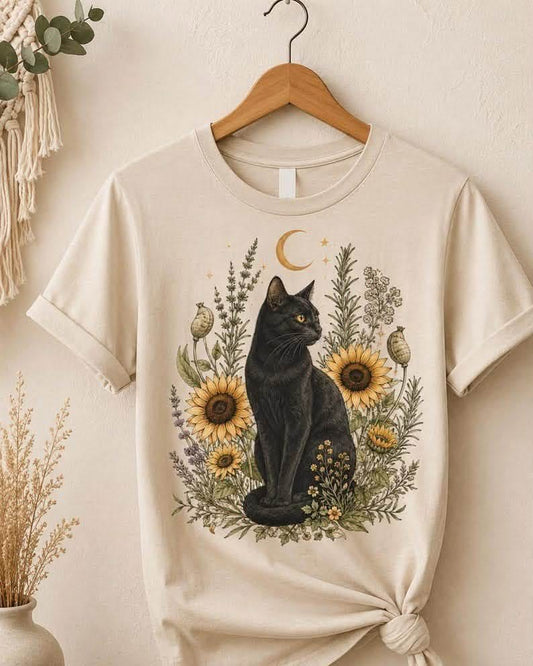 Black Cat Tee - Medium