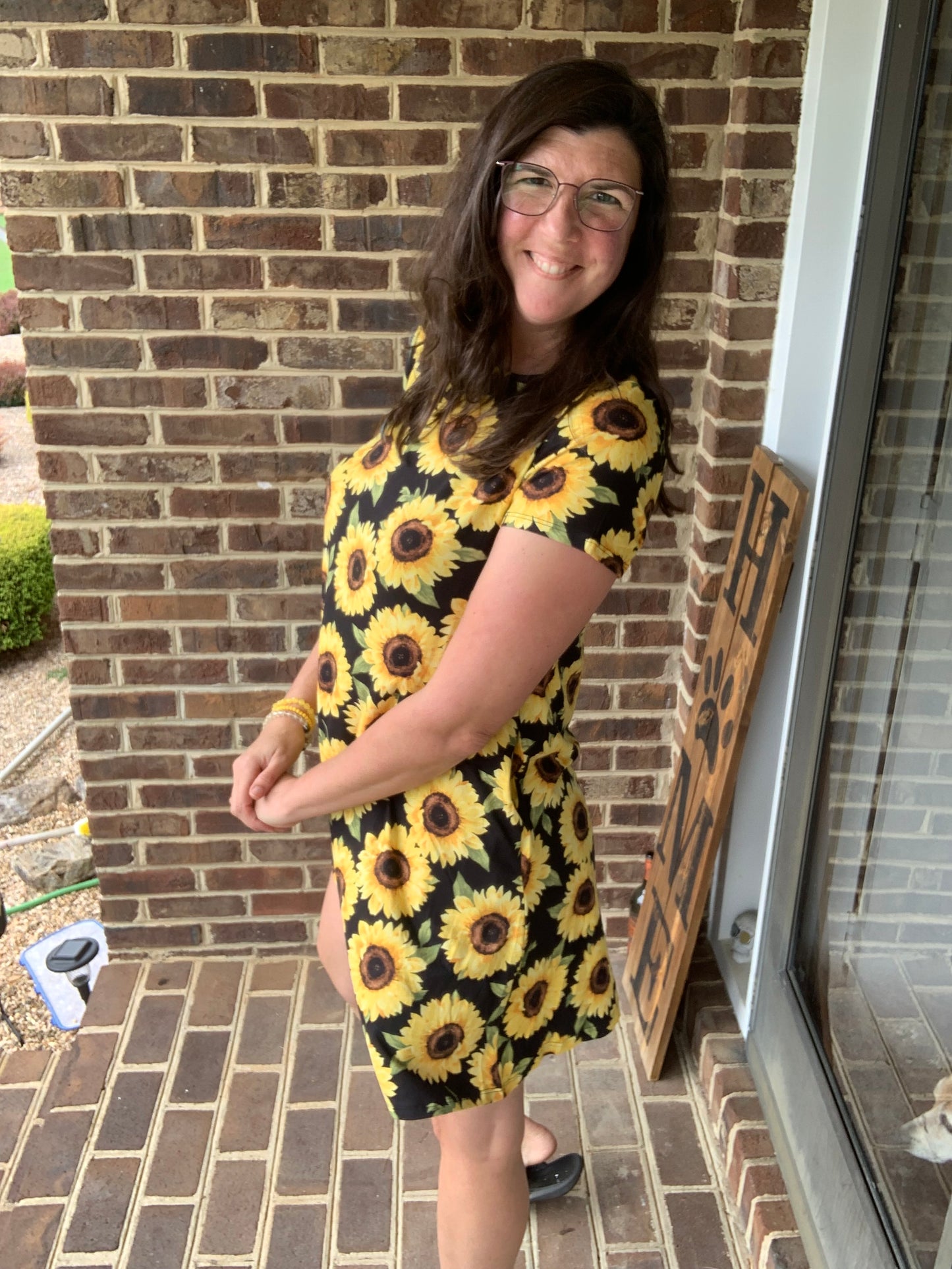 Sunflower Dress w/ Pockets In Stock