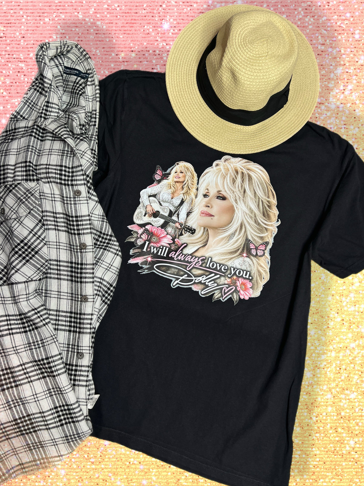 Dolly Parton Handmade “I Will Always Love You” Made to Order T-Shirt