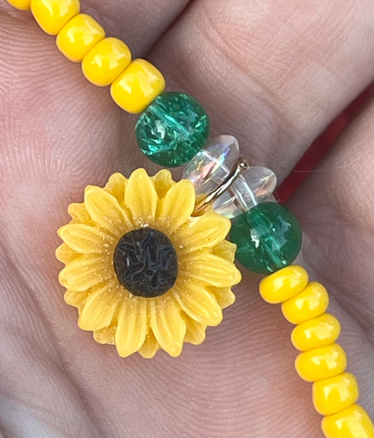 Handmade Sunflower Anklet/Bracelet - Small
